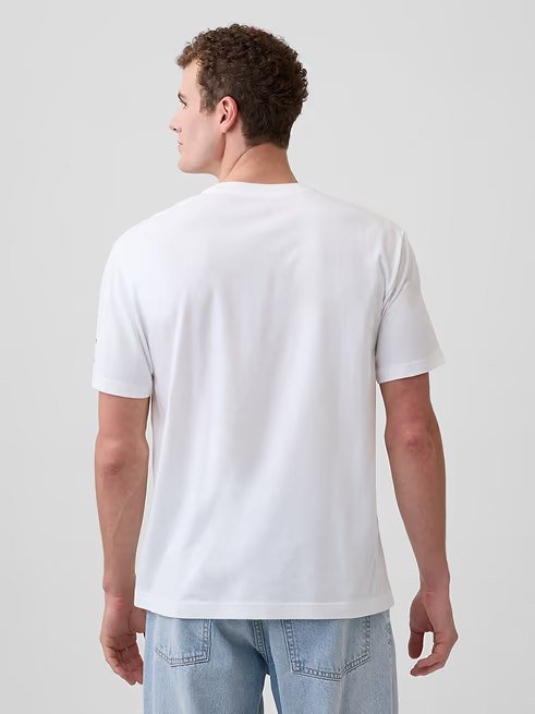 Gap × Disney Everyday Soft Relaxed Graphic T-Shirt-White - Image 3
