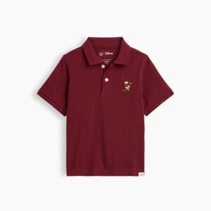 babyGap × Disney Winnie the Pooh Pique Polo Shirt-Radish Red