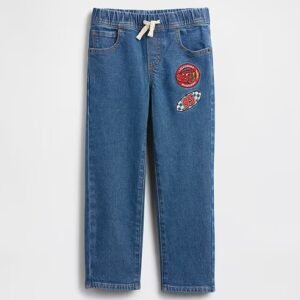 babyGap × Disney Cars Pull-On Original Straight Jeans- Medium Wash Lightning Mcqueen