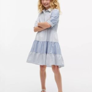 Kids' Mixed Stripe Shirtdress-Mixed Stripe