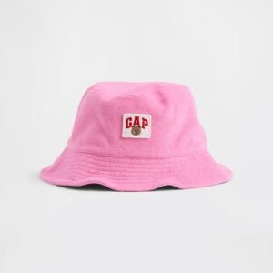 Baby & Toddler Towel Terry Logo Bucket Hat-Pink Flamingo
