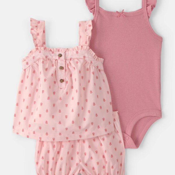 Baby Girl 3-Piece Set-Pink