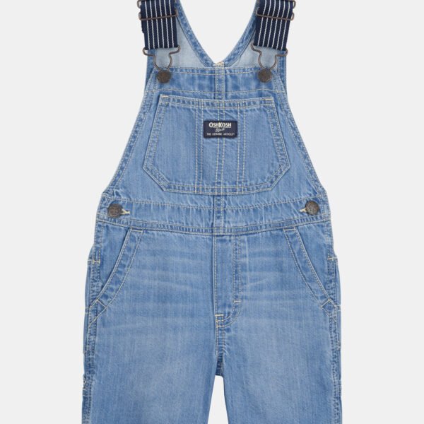 Toddler Denim Shortalls-Blue
