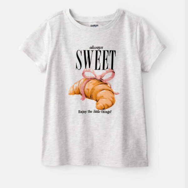 Girls Short-Sleeve Graphic Tee-Grey