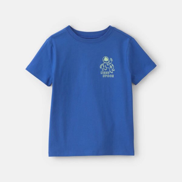 Graphic Tee Kid Boys-Space Blue