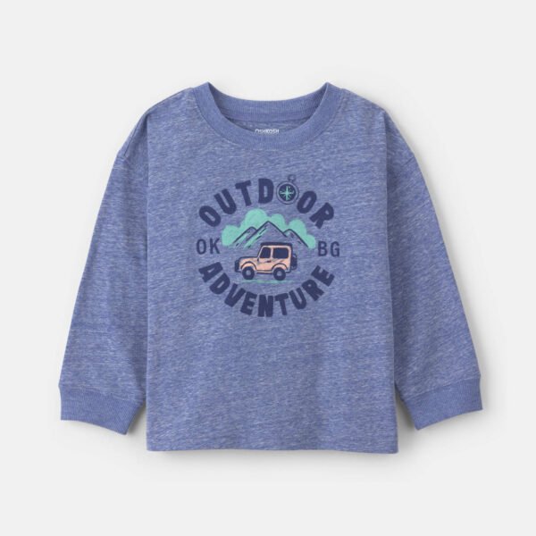 Toddler Boy ‘Outdoor Adventure’ Long-Sleeve Graphic Tee-Blue