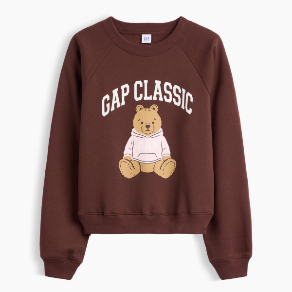 Relaxed Brannan Bear Graphic Sweatshirt-Woodsy Brown