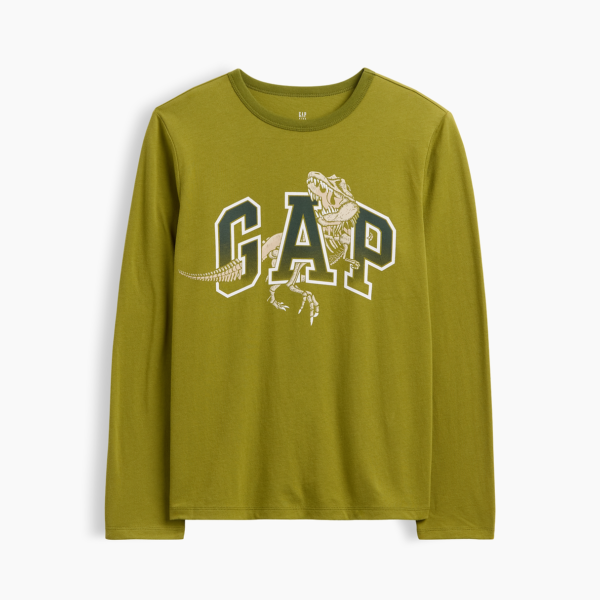 Kids Gap Graphic T-Shirt Boys-Peat Moss
